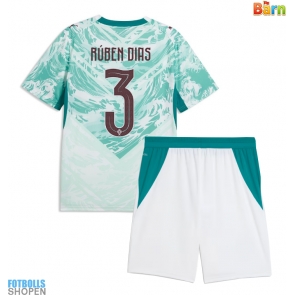 Billiga Portugal Ruben Dias #3 Bortatröja Barn VM 2026 Kortärmad (+ Korta byxor)